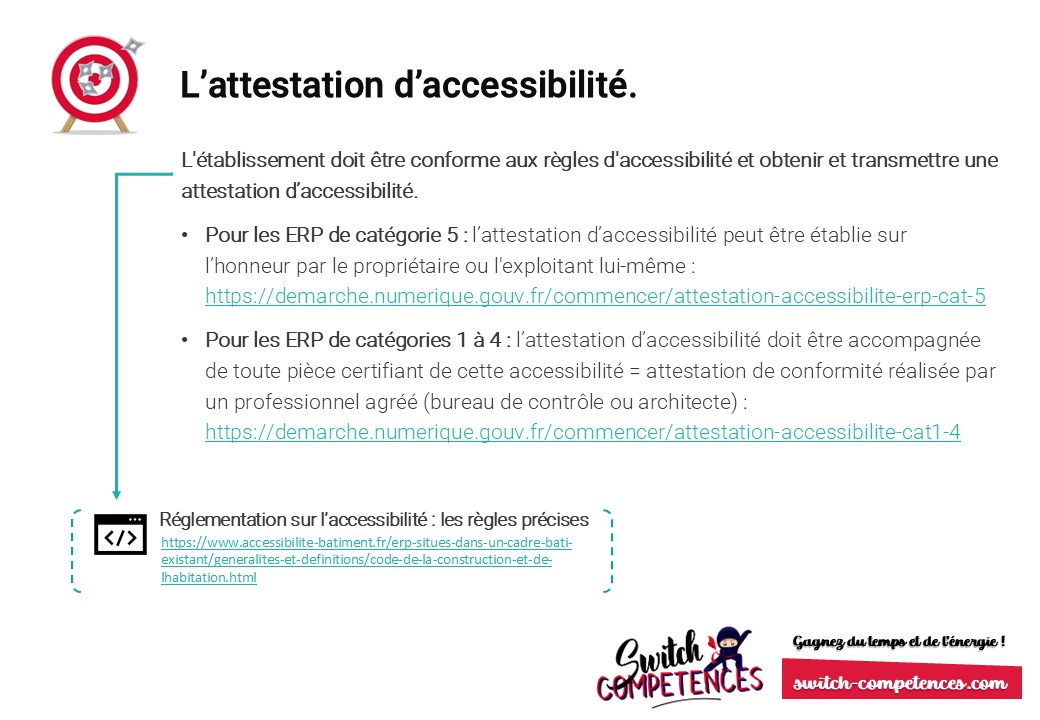 focus attestation d'accessibilité