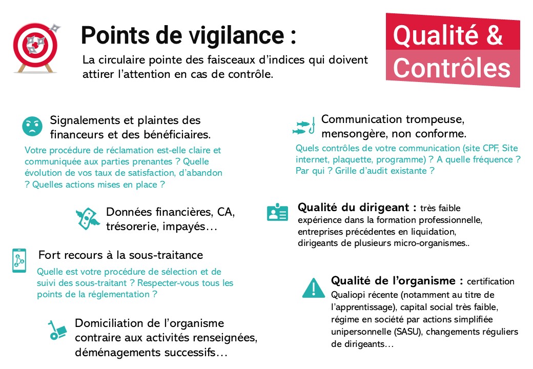 points de vigilance qualité formation