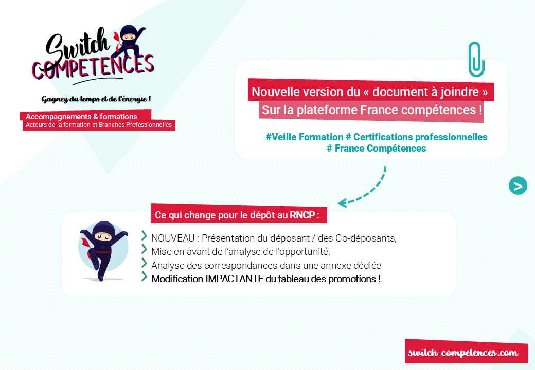 ce qui change pour le dépôt au RNCP dans le document à joindre en 2025