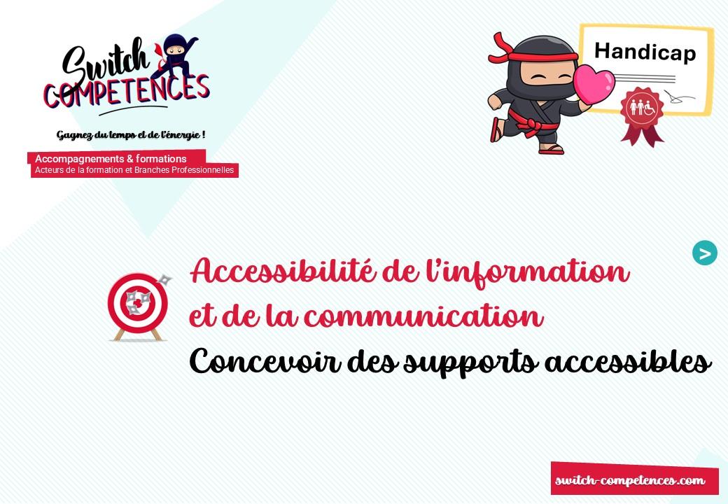 immage illustrative : accessibilité des supports de formation