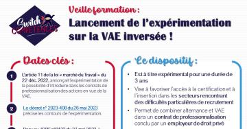 infographie VAE inversée - lancement de l'expérimentation