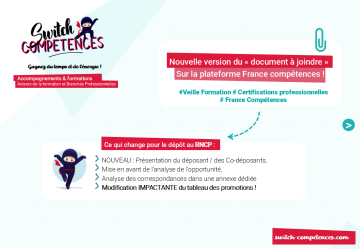 ce qui change pour le dépôt au RNCP dans le document à joindre en 2025